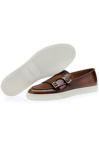 SUPERGLAMOUROUS Tangerine 7 Calf-Skin Leather Double-Monk Skate Sneaker (SPGMS1359)-AmbrogioShoes