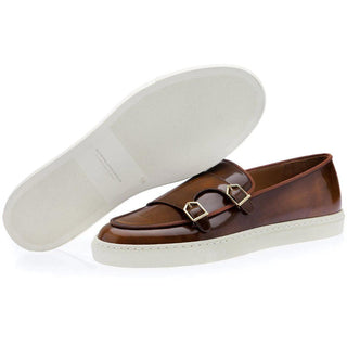 SUPERGLAMOUROUS Tangerine 7 Calf-Skin Leather Double-Monk Skate Sneaker (SPGMS1359)-AmbrogioShoes