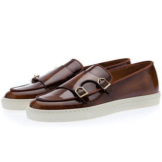 SUPERGLAMOUROUS Tangerine 7 Calf-Skin Leather Double-Monk Skate Sneaker (SPGMS1359)-AmbrogioShoes