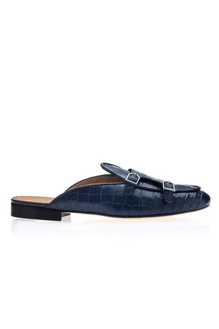 SUPERGLAMOUROUS Tangerine 7 Exotic Crocodile Double Monk Mule (SPGM1350)