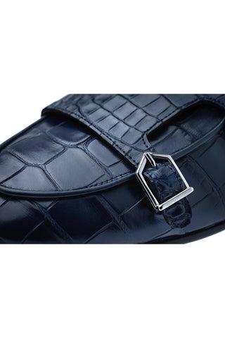 SUPERGLAMOUROUS Tangerine 7 Exotic Crocodile Double Monk Mule (SPGM1350)