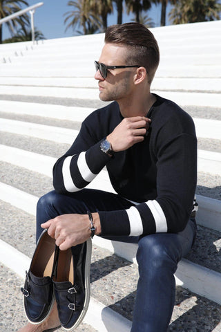 SUPERGLAMOUROUS Tangerine 7 Men's Shoes Calf-Skin Leather Double-Monk Skate Sneaker (SPGMS1359)-AmbrogioShoes