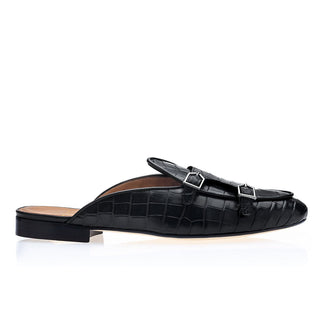 SUPERGLAMOUROUS Tangerine 7 Men's Shoes Exotic Crocodile Double Monk Mule (SPGM1350)-AmbrogioShoes