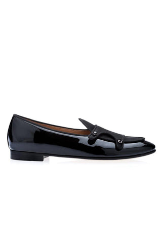 SUPERGLAMOUROUS Tangerine 7 Satin / Patent Belgian Loafer
