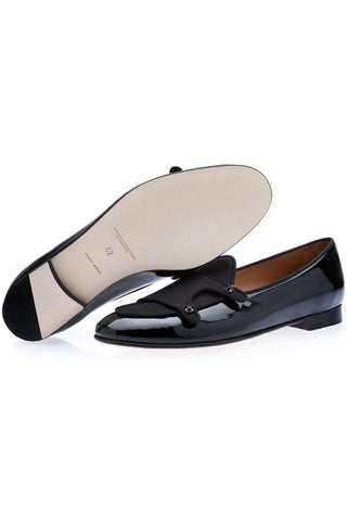 SUPERGLAMOUROUS Tangerine 7 Satin / Patent Belgian Loafers-AmbrogioShoes