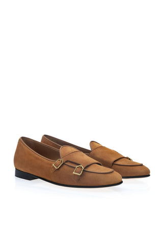 SUPERGLAMOUROUS Tangerine 7 Suede Double Monk-Strap