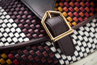 SUPERGLAMOUROUS Tangerine 7 Tetris Hand-Loomed Leather Double Monk Sneaker (SPGM1341)-AmbrogioShoes