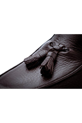 SUPERGLAMOUROUS Tangerine 8-T Deer-Skin Leather Belgian Tassel Loafers (SPGM1142)-AmbrogioShoes