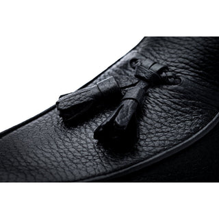 SUPERGLAMOUROUS Tangerine 8-T Men's Shoes Deer-Skin Leather Belgian Tassel Loafers (SPGM1142)-AmbrogioShoes