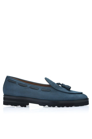 SUPERGLAMOUROUS Tangerine 8-T Oregon Grainy Nubuck Leather Belgian Tassel Loafer (SPGM1373)