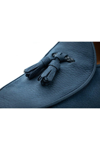 SUPERGLAMOUROUS Tangerine 8-T Oregon Grainy Nubuck Leather Belgian Tassel Loafer (SPGM1373)