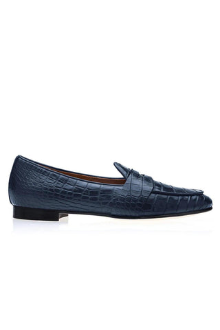 SUPERGLAMOUROUS Tangerine 9 Crocodile Skin Belgian Loafer (SPGM1353)