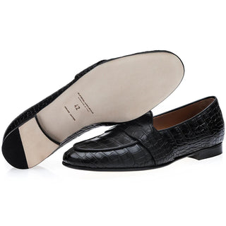 SUPERGLAMOUROUS Tangerine 9 Crocodile Skin Belgian Loafer (SPGM1353)-AmbrogioShoes