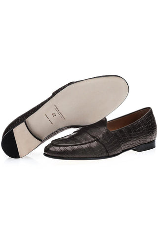SUPERGLAMOUROUS Tangerine 9 Crocodile Skin Belgian Loafer (SPGM1353)