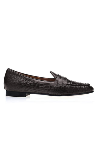 SUPERGLAMOUROUS Tangerine 9 Crocodile Skin Belgian Loafer (SPGM1353)