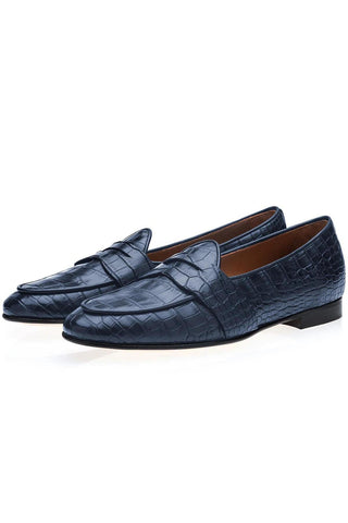 SUPERGLAMOUROUS Tangerine 9 Crocodile Skin Belgian Loafer (SPGM1353)