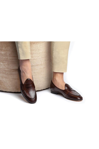 SUPERGLAMOUROUS Tangerine 9 Toledo Calf-Skin Leather Penny Loafer (SPGM1358)-AmbrogioShoes