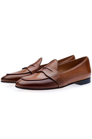 SUPERGLAMOUROUS Tangerine 9 Toledo Leather Penny Loafer