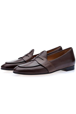 SUPERGLAMOUROUS Tangerine 9 Toledo Leather Penny Loafer
