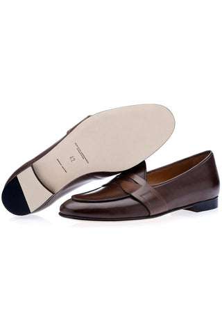 SUPERGLAMOUROUS Tangerine 9 Toledo Leather Penny Loafer