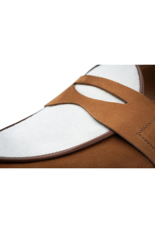 SUPERGLAMOUROUS Tangerine 9.3 Suede Penny Loafer