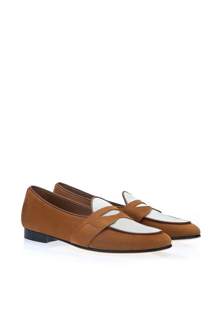 SUPERGLAMOUROUS Tangerine 9.3 Suede Penny Loafer