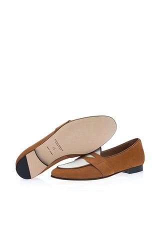 SUPERGLAMOUROUS Tangerine 9.3 Suede Penny Loafer