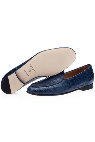 SUPERGLAMOUROUS Tangerine Crocodile Belgian Loafer(SPGM1348)