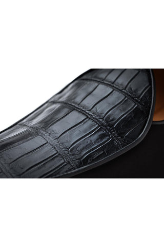 SUPERGLAMOUROUS Tangerine Crocosuede Exotic Crocodile / Suede Belgian Loafers (SPGM1337)-AmbrogioShoes