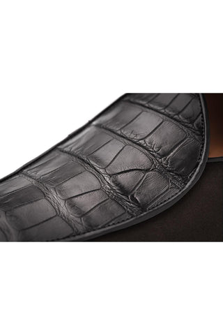 SUPERGLAMOUROUS Tangerine Crocosuede Exotic Crocodile / Suede Belgian Loafers (SPGM1337)-AmbrogioShoes