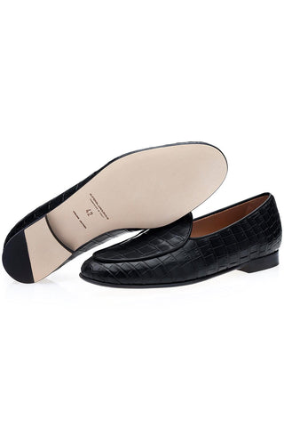 SUPERGLAMOUROUS Tangerine Exotic Crocodile Belgian Loafer(SPGM1348)-AmbrogioShoes