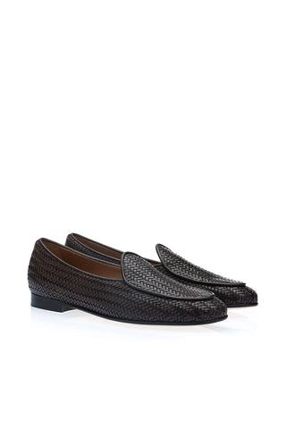SUPERGLAMOUROUS Tangerine Intrecciato Leather Loafer