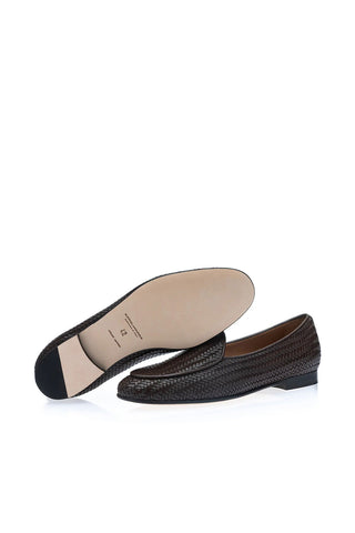 SUPERGLAMOUROUS Tangerine Intrecciato Leather Loafer