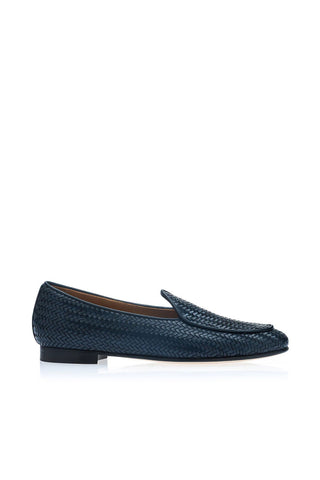 SUPERGLAMOUROUS Tangerine Intrecciato Leather Loafer