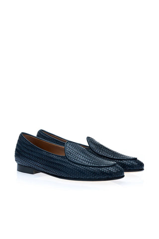 SUPERGLAMOUROUS Tangerine Intrecciato Leather Loafer