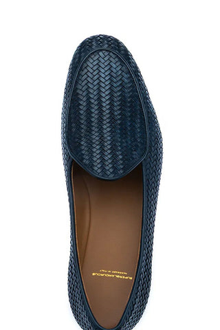 SUPERGLAMOUROUS Tangerine Intrecciato Leather Loafer