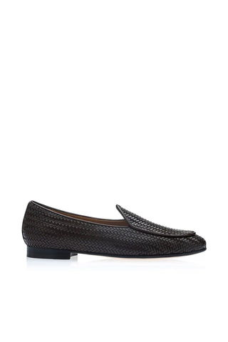 SUPERGLAMOUROUS Tangerine Intrecciato Leather Loafer