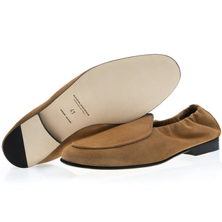 SUPERGLAMOUROUS Tangerine Unlined Suede Slip-On Loafer (SPGM1365)-AmbrogioShoes