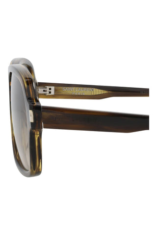 Saint Laurent SL609CAROL Khaki Melange Havana Sunglasses