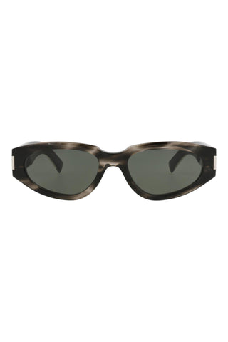 Saint Laurent SL618 Striated Gray Havana Sunglasses