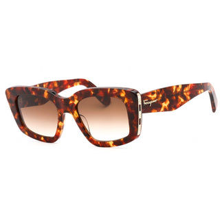 Salvatore Ferragamo SF1024S Sunglasses Red Havana / Brown Gradient-AmbrogioShoes