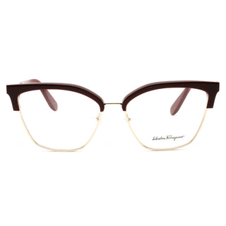 Salvatore Ferragamo SF2210 Eyeglasses Wine/Gold / Clear Lens-AmbrogioShoes