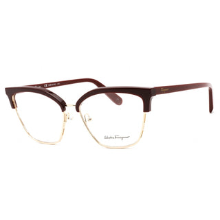 Salvatore Ferragamo SF2210 Eyeglasses Wine/Gold / Clear Lens-AmbrogioShoes