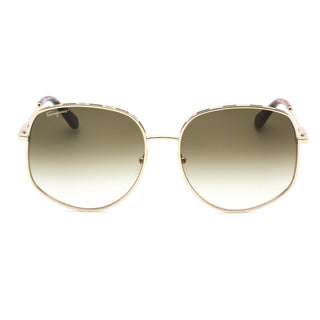 Salvatore Ferragamo SF277S Sunglasses GOLD/ TORTOISE/Grey Green Gradient-AmbrogioShoes