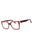 614 - BURGUNDY/ROSE/Clear demo lens
