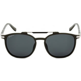 Salvatore Ferragamo SF893S Sunglasses Olive Green / Blue Grey-AmbrogioShoes