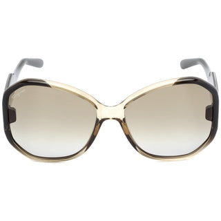 Salvatore Ferragamo SF942S Sunglasses Khaki Brown Gradient / Brown Gradient Women's-AmbrogioShoes