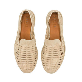 Zelli Italia Sandali Men’s Shoes Sand Calf-Skin Leather Woven Slip-On Sandal (ZEL1011)