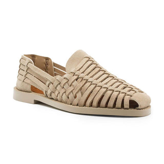 Zelli Italia Sandali Men’s Shoes Sand Calf-Skin Leather Woven Slip-On Sandal (ZEL1011)