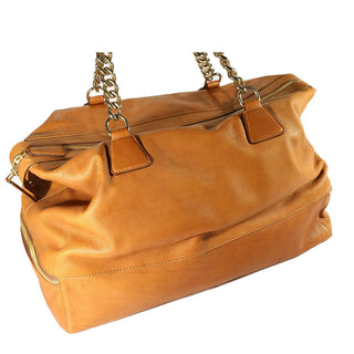 Sergio Rossi Brown Leather handbag Large Travel bag (SR04)-AmbrogioShoes